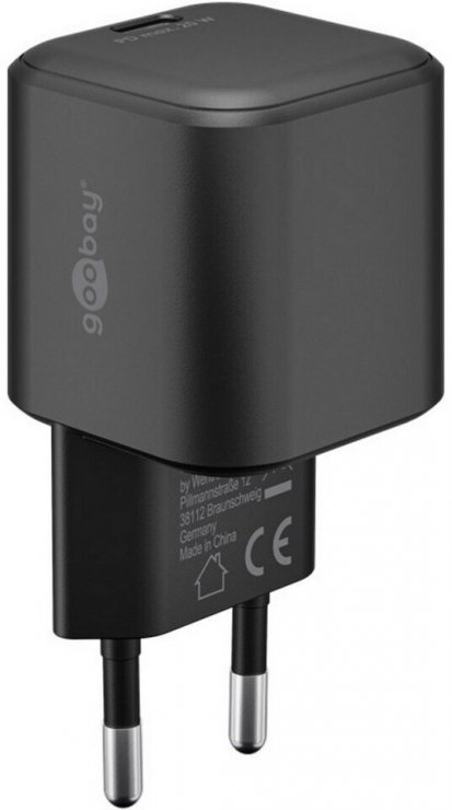 Imagine Incarcator priza 1 x USB type C 20W PD GaN Negru, Goobay G76690